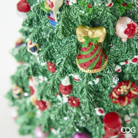 EDG Enzo De Gasperi Carillón Navideño Pino H31,5 Ø18 cm Verde – Decoración Navideña