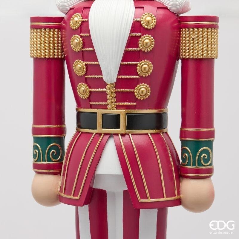 EDG Enzo De Gasperi Decoro Soldatino di Natale White Red H122 Ø25 cm – Decorazione Natalizia