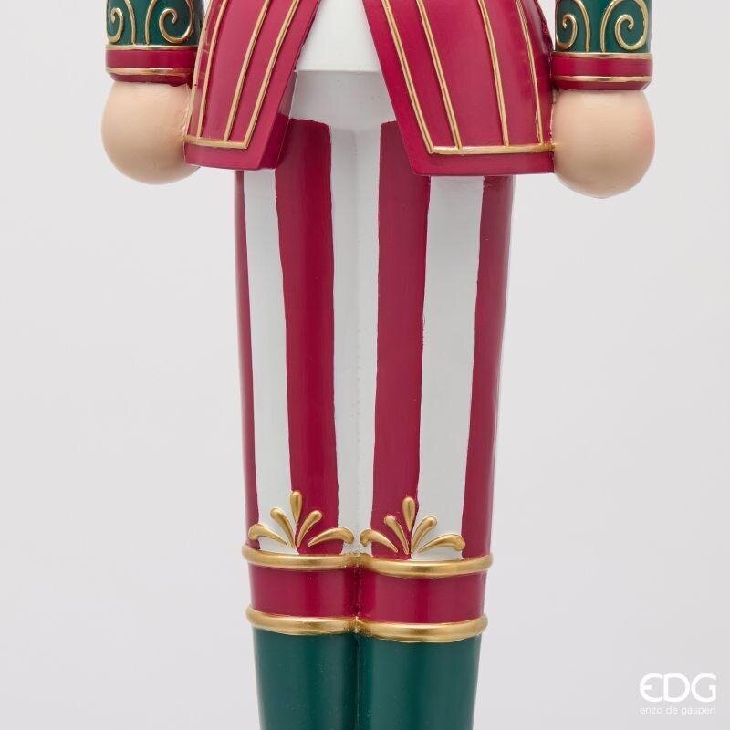 EDG Enzo De Gasperi Decoro Soldatino di Natale White Red H122 Ø25 cm – Decorazione Natalizia
