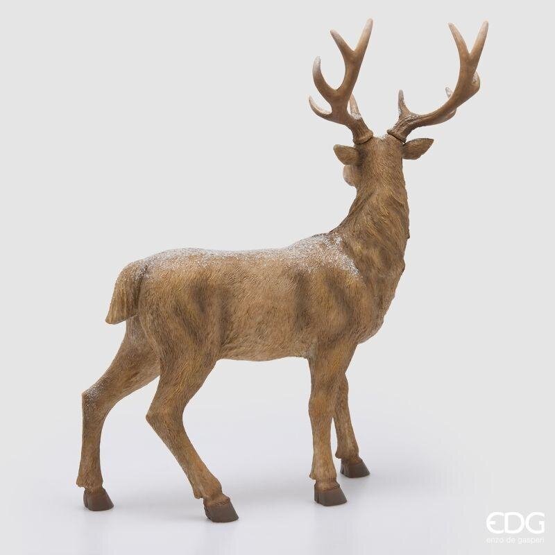 EDG Enzo De Gasperi Decoro Renna di Natale Marrone 48x16xH57 cm – Decorazione Natalizia