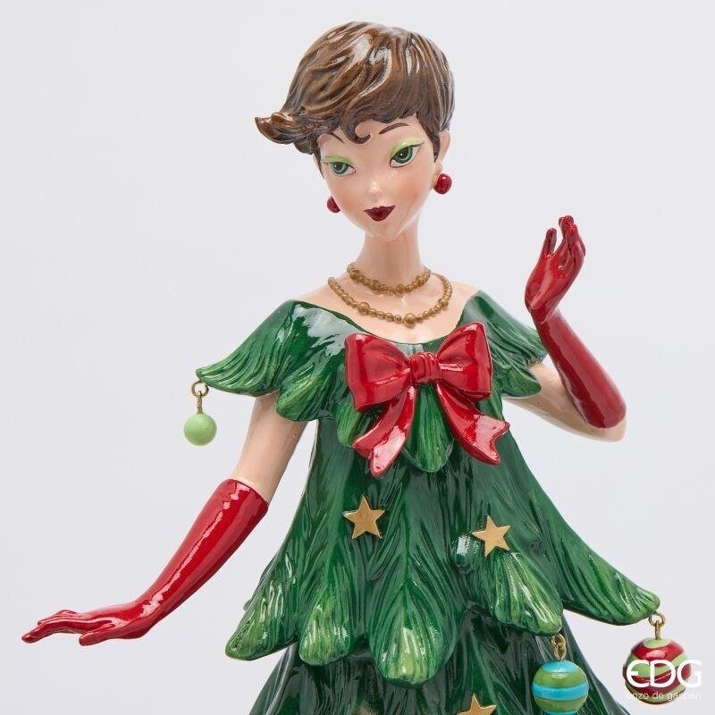 EDG Enzo De Gasperi Lady Pino Natalizia H41 cm Verde Mix – Decorazione di Natale