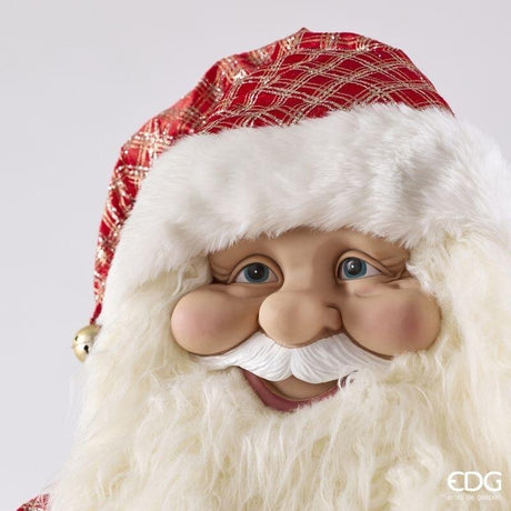 EDG Enzo De Gasperi Decoración Papá Noel White Red H183 cm con Música y Movimiento – Decoración Navideña
