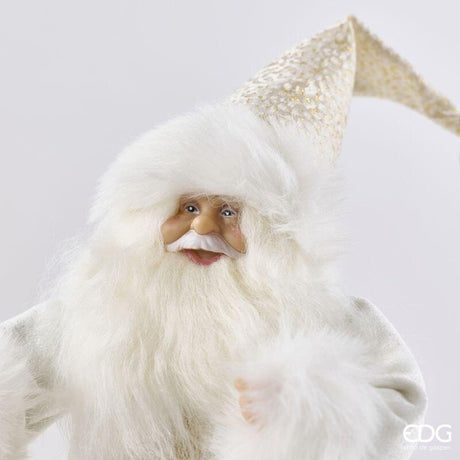 EDG Enzo De Gasperi Decoro Papá Noel White Gold H31 cm – Decoración Navideña