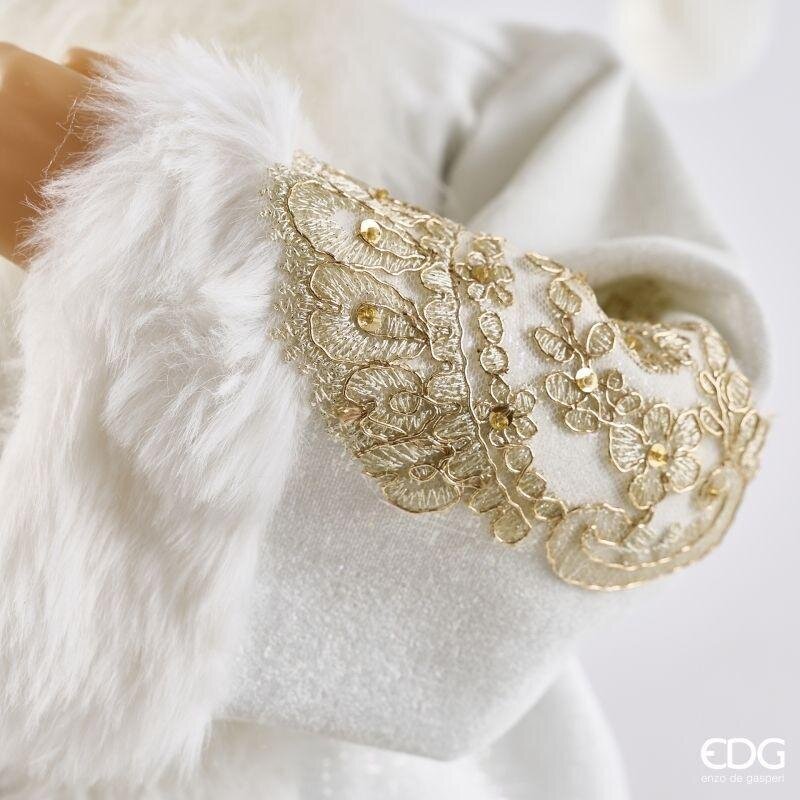 EDG Enzo De Gasperi Decoro Papá Noel White Gold H82 cm – Decoración de Navidad