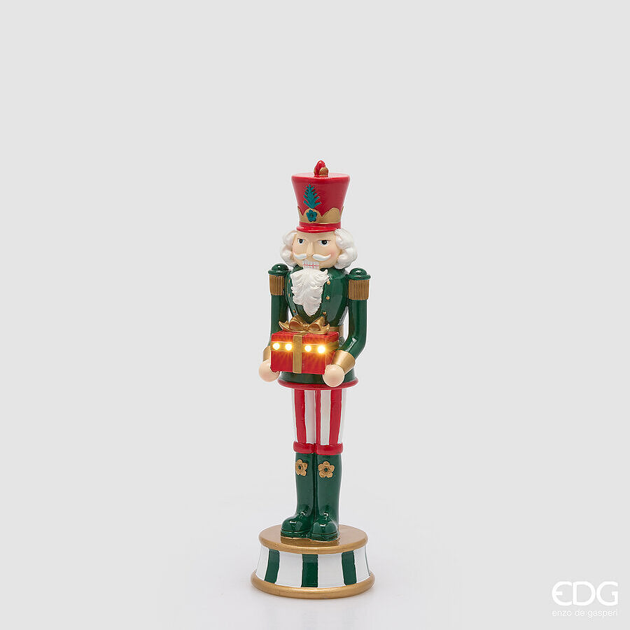 EDG Enzo De Gasperi Soldatino Natalizio H31 Ø9 cm Verde Rosso – Decorazione di Natale