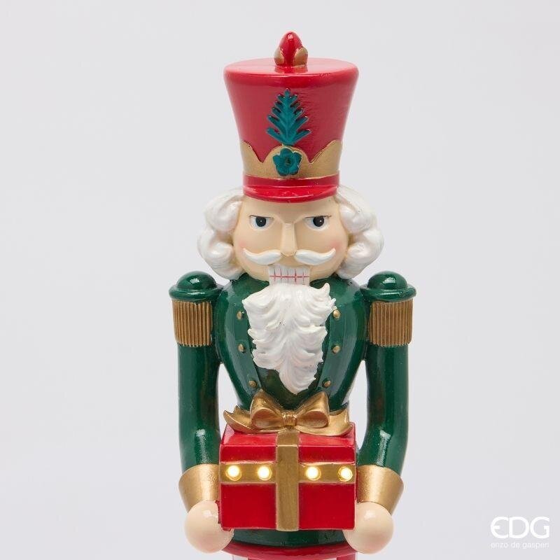 EDG Enzo De Gasperi Soldatino Natalizio H31 Ø9 cm Verde Rosso – Decorazione di Natale