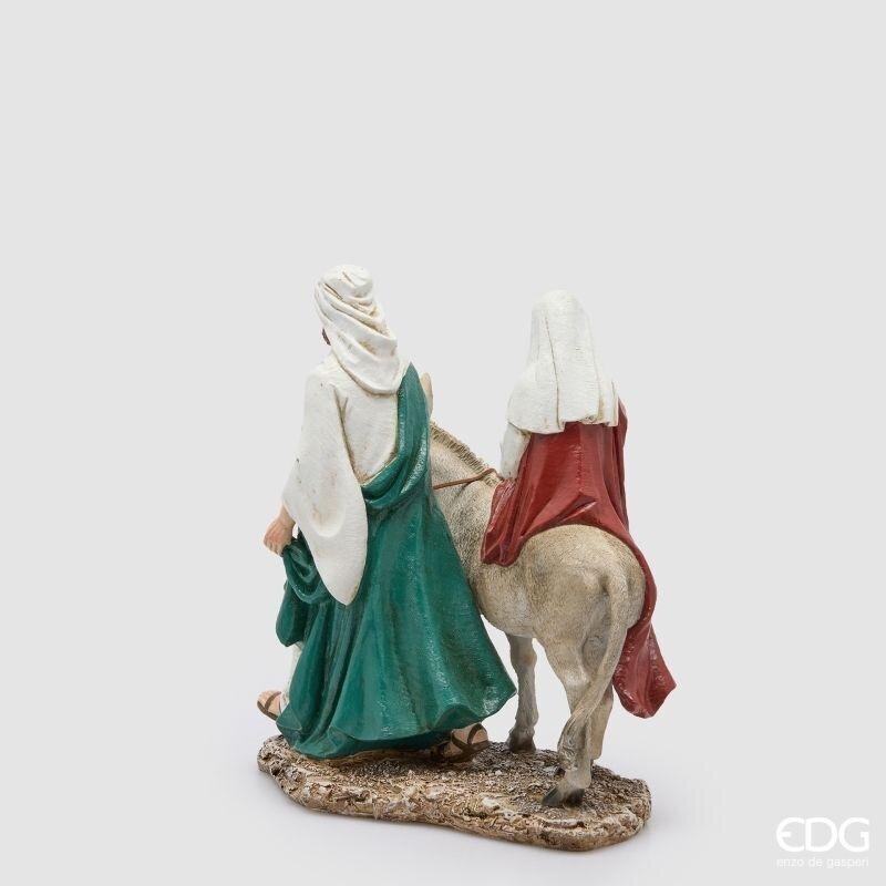 EDG Enzo De Gasperi Natività Natalizia H32x29x20 cm Verde Rosso – Decorazione di Natale