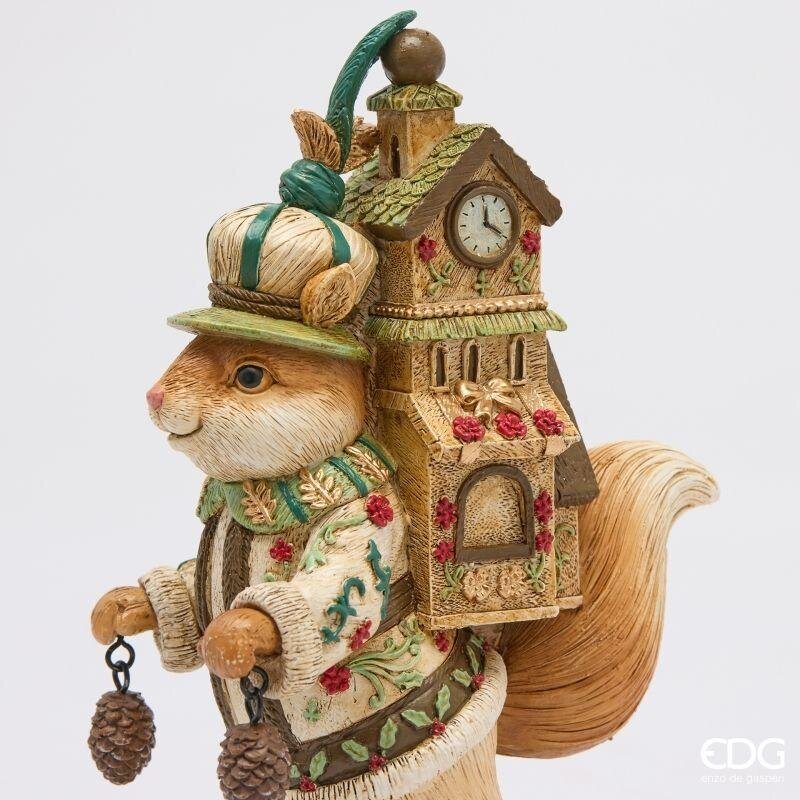 EDG Enzo De Gasperi Scoiattolo Natalizio H22x9x15 cm Nocciola – Decorazione di Natale