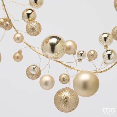 Enzo De Gasperi Feston Pallemix Champagne 180cm | Decoraciones Navidad