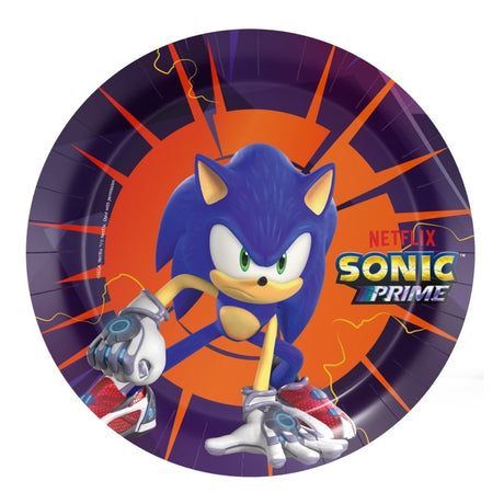 big party big party piatti carta sonic prime d 18 cm cf 8 pz ean 8435743002219