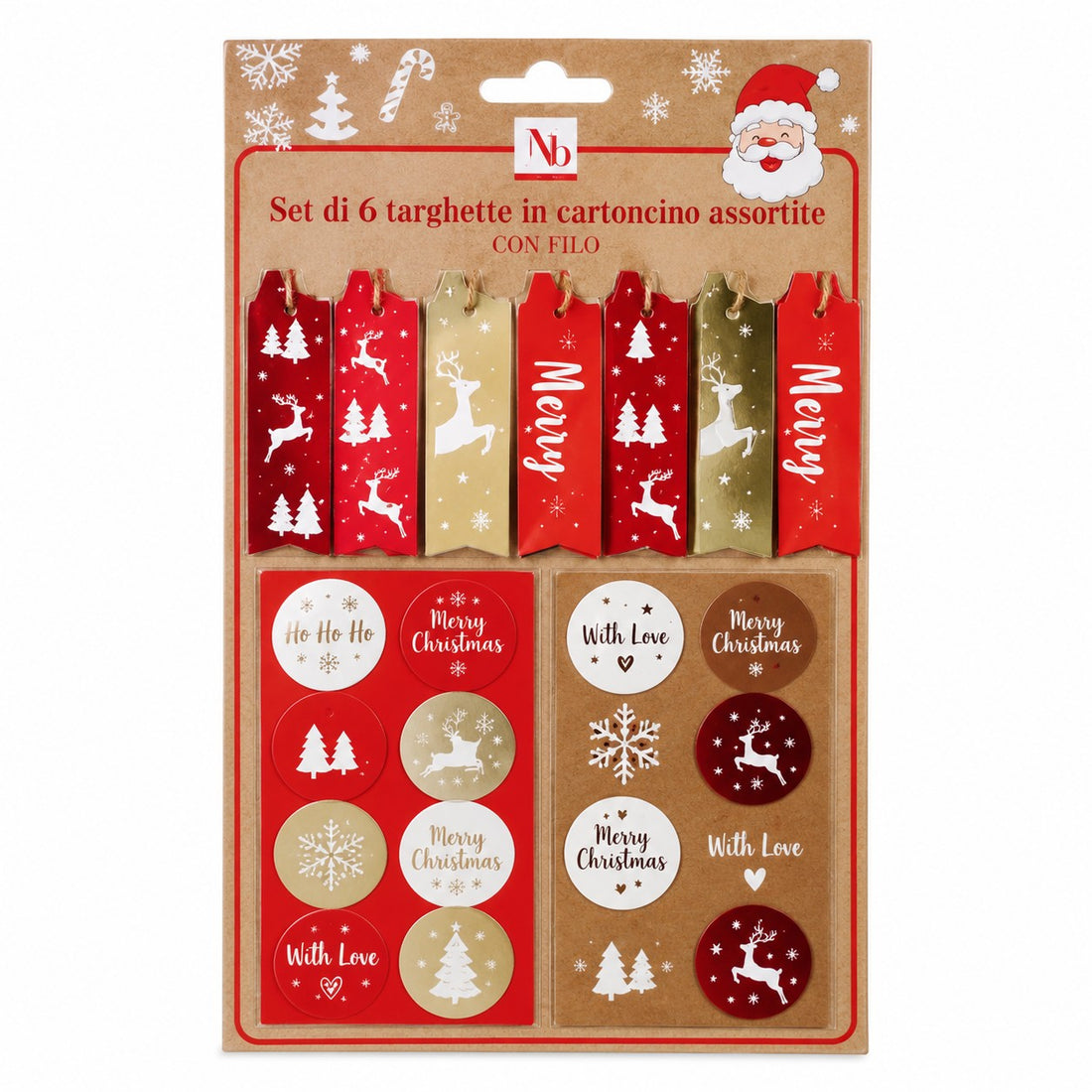 Ad Trend Kit Tarjetas Etiquetas de Navidad 25x11 cm – Decoración Navideña