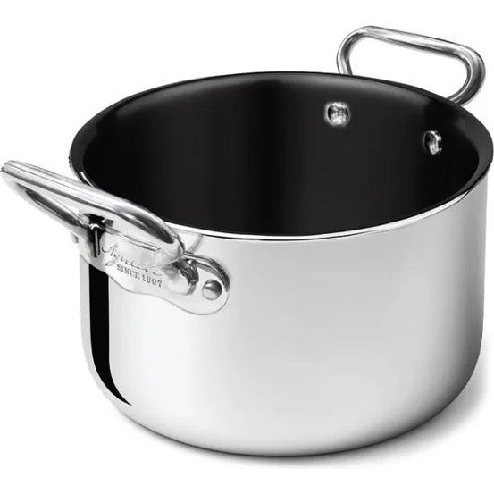 AGNELLI Cacerola Alta Alu-Inox 2Ply Antiadherente con 2 Asas D 24 Cm
