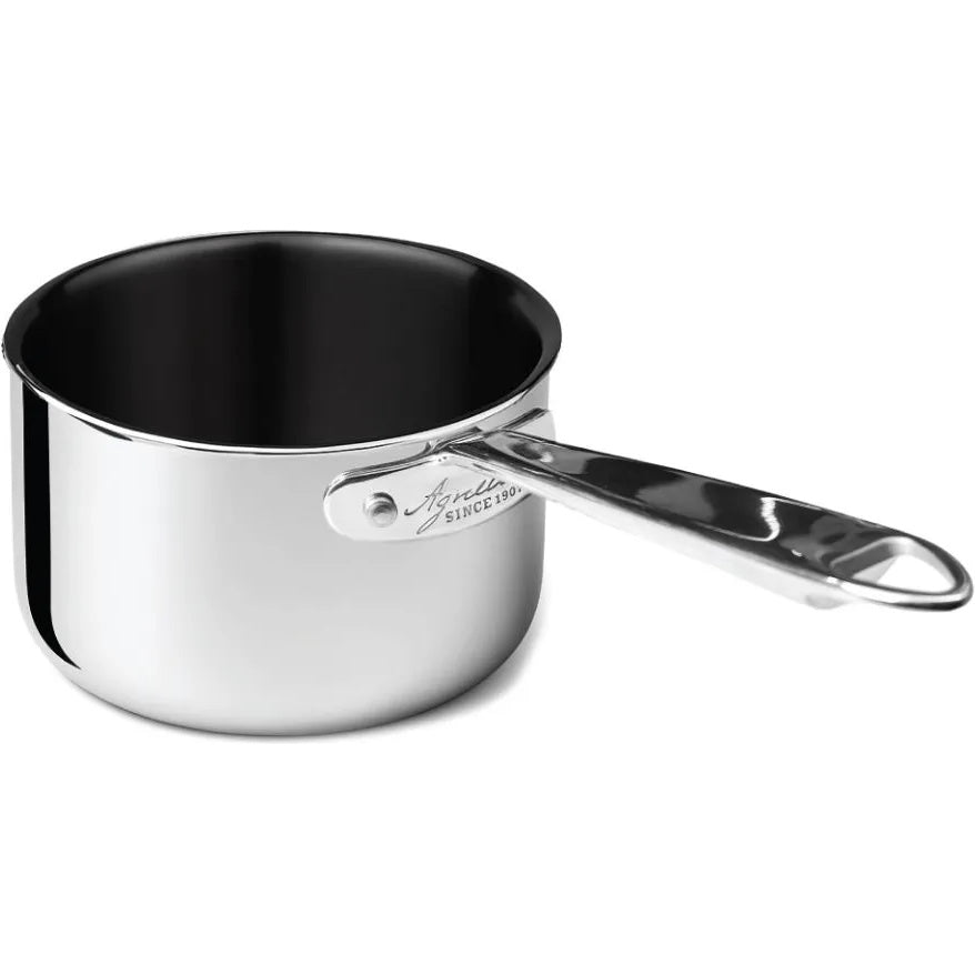 AGNELLI Cacerola Alta Alu-Inox 2ply Antiadherente con 1 Mango D 20 Cm