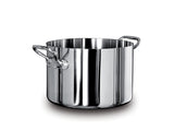 AGNELLI Casseruola Alta Aluinox 3ply 2 Manici Inox Lucido 32x20 Cm