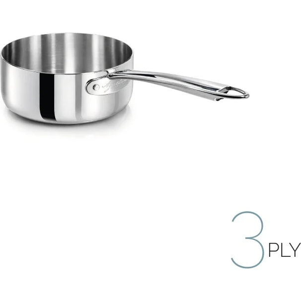 AGNELLI Cacerola Baja Aluinox 3Ply con 1 Mango Inox 20x6 Cm