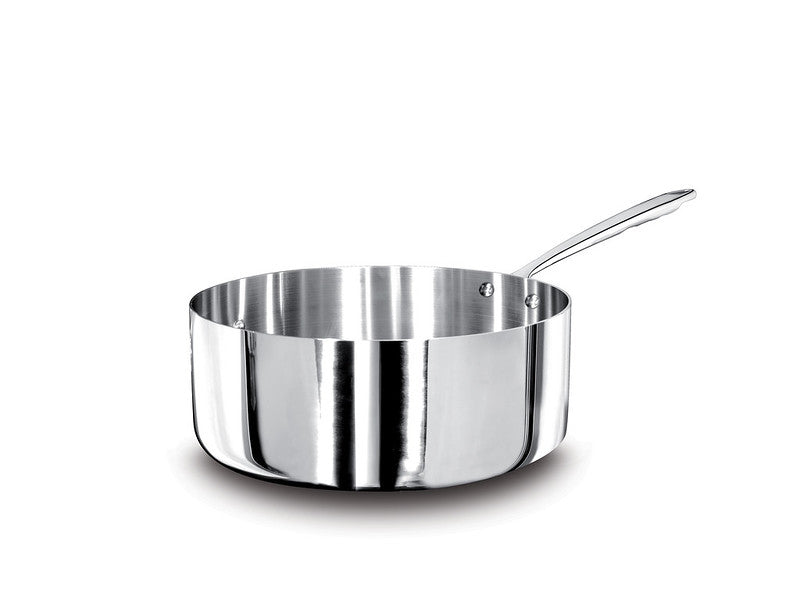 AGNELLI Cacerola Baja Aluinox 3Ply con 1 Mango Inox 20x6 Cm