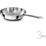 AGNELLI Padella alta Aluinox 3ply Inox con 1 Manico 24x6,5 Cm