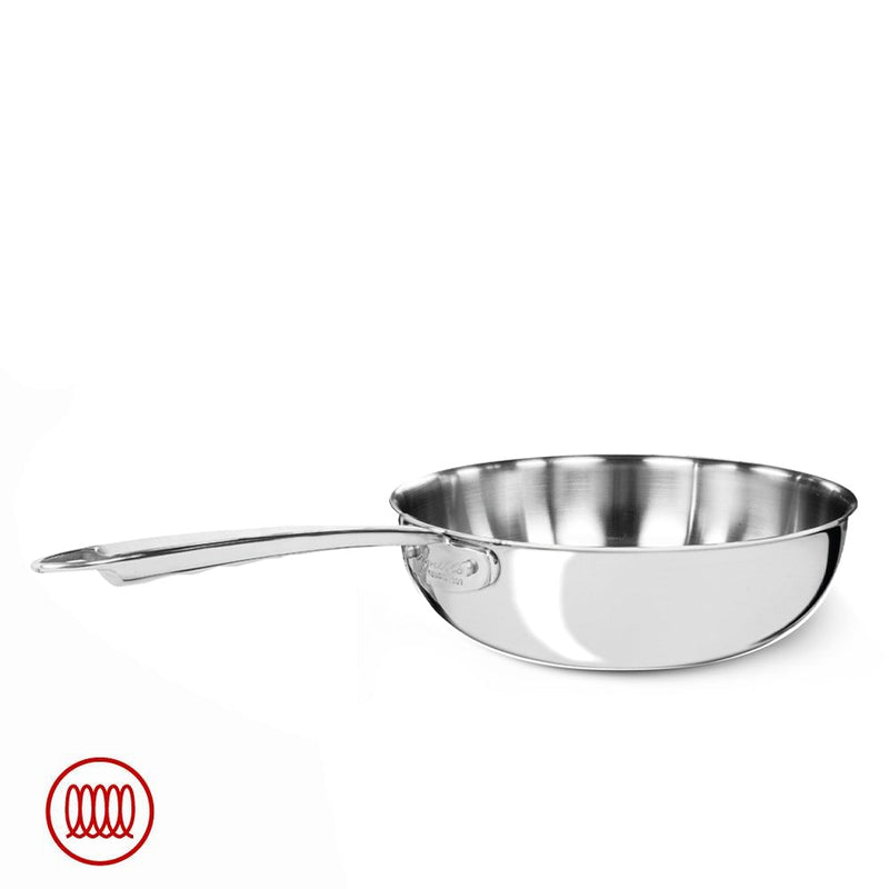 AGNELLI Sartén Mantecadora Aluminio-inox 3 Capas Pulido con 1 Mango D 20 cm