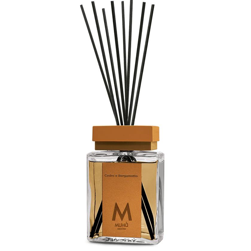 Muhà Luxe Perfume Difusor Ambiente con Varillas Cedro y Bergamota 1.000 Ml