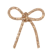Piovaccari Lazo Navideño Bows with Diamonds Oro Rosa 6,5xH7 cm – Lazo Decorativo con Diamantes para Árbol de Navidad, Adornos y Envoltorios de Regalo
