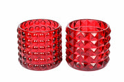 ARPIMEX Vasija Vidrio Ø 9,5 Cm H 8,5 Cm Mix 2 Uds Rojo