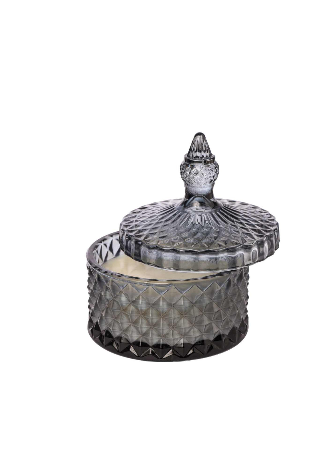ARPIMEX Tarrito de Vidrio con Cera D 10,5 Cm H 13 Cm Bomboniera Gris
