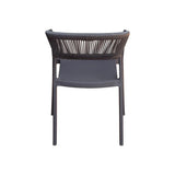 Moia Greenwood Poltrona Silla Lione en Polipropileno con Cuerda Antracita – Silla Outdoor Apilable Resistente a los Rayos UV