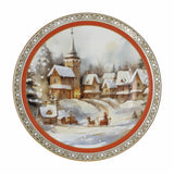 tognana tognana piatto panettone cinzia christmas village natale 31 cm porcellana multicolor ean 8056444070897