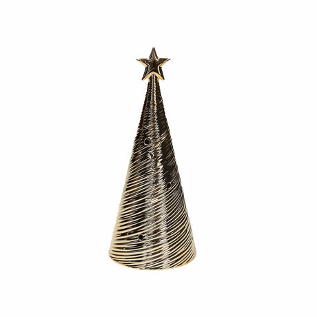 tognana tognana albero natale conico con led h 25 cm christmas texture porcellana oro ean 8056444442267