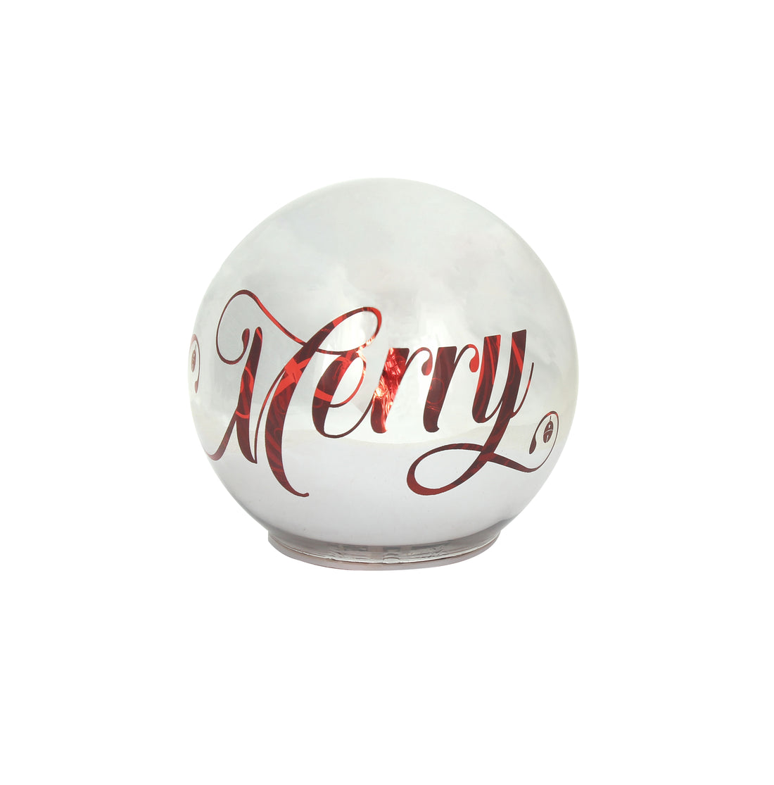 tognana tognana sfera natale con led d 18 cm christmas mirror silver vetro rosso ean 8056444359442