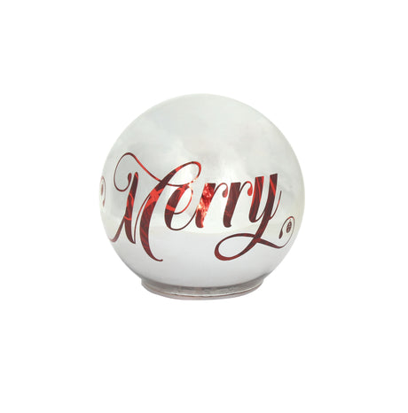 tognana tognana sfera natale con led d 18 cm christmas mirror silver vetro rosso ean 8056444359442