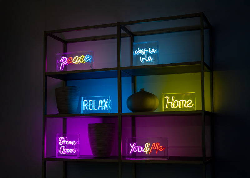 Letrero Neón WD LifeStyle con Marco de Plexiglás 23 x 13 Cm Decoración Spritz