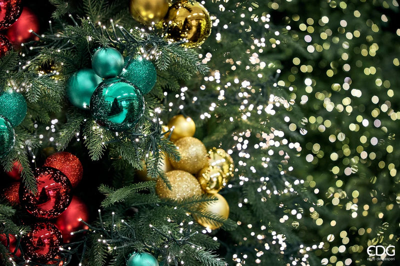 EDG Enzo De Gasperi Ramillete Bola Navidad Pvc 4 Pz Burdeos