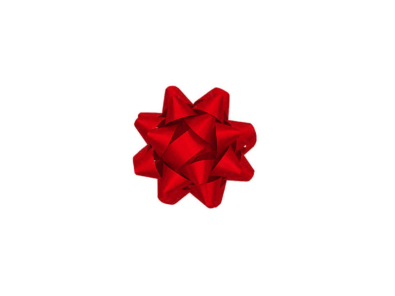 Brizzolari Rosetas Estrella Adhesivas Metalizadas Rojas 6,5mm 100 Uds