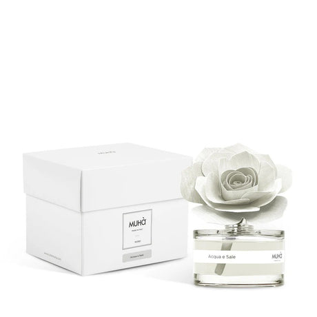 Muhà Difusor Perfumador Rosa Blanca Bombonera Agua y Sal 50ml