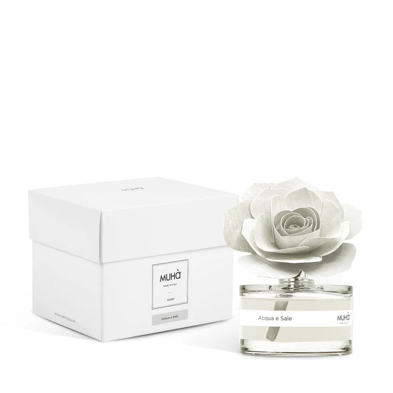 Muhà Difusor Perfumador Rosa Blanca Bombonera Agua y Sal 50ml