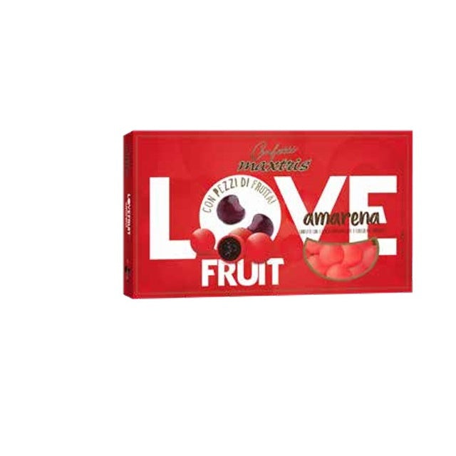 Maxtris Confites Love Fruits Amarenette con Chocolate Negro Rojo 1 Kg