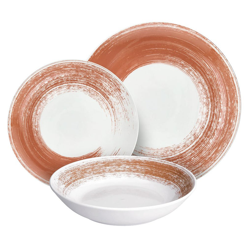 Tognana Madison Nanami Servizio Piatti 18 Pezzi in Porcellana Multicolor – Set Tavola Completo per 6 Persone