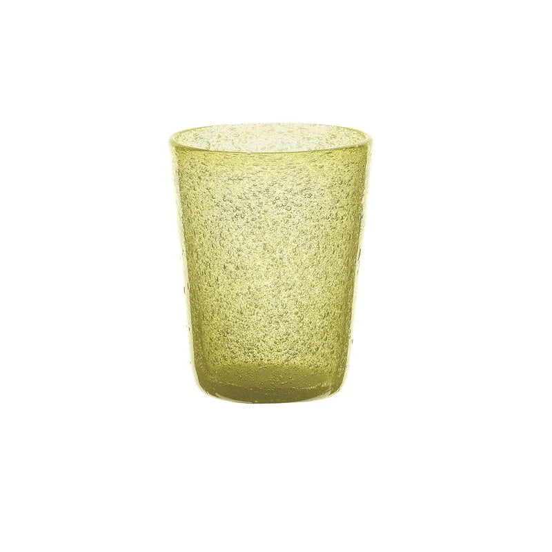 Vaso Zani Serafino Memento Tumbler Vaso de Agua Kiwi en Pasta de Vidrio
