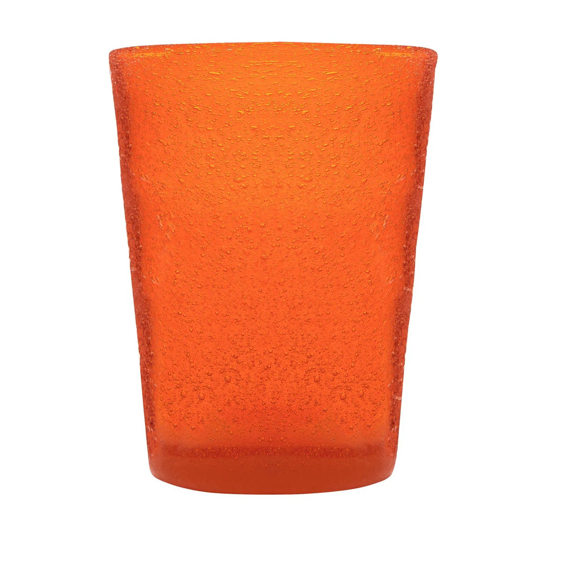 Vaso Zani Serafino Tumbler Agua Naranja en Pasta de Vidrio Hecho a Mano