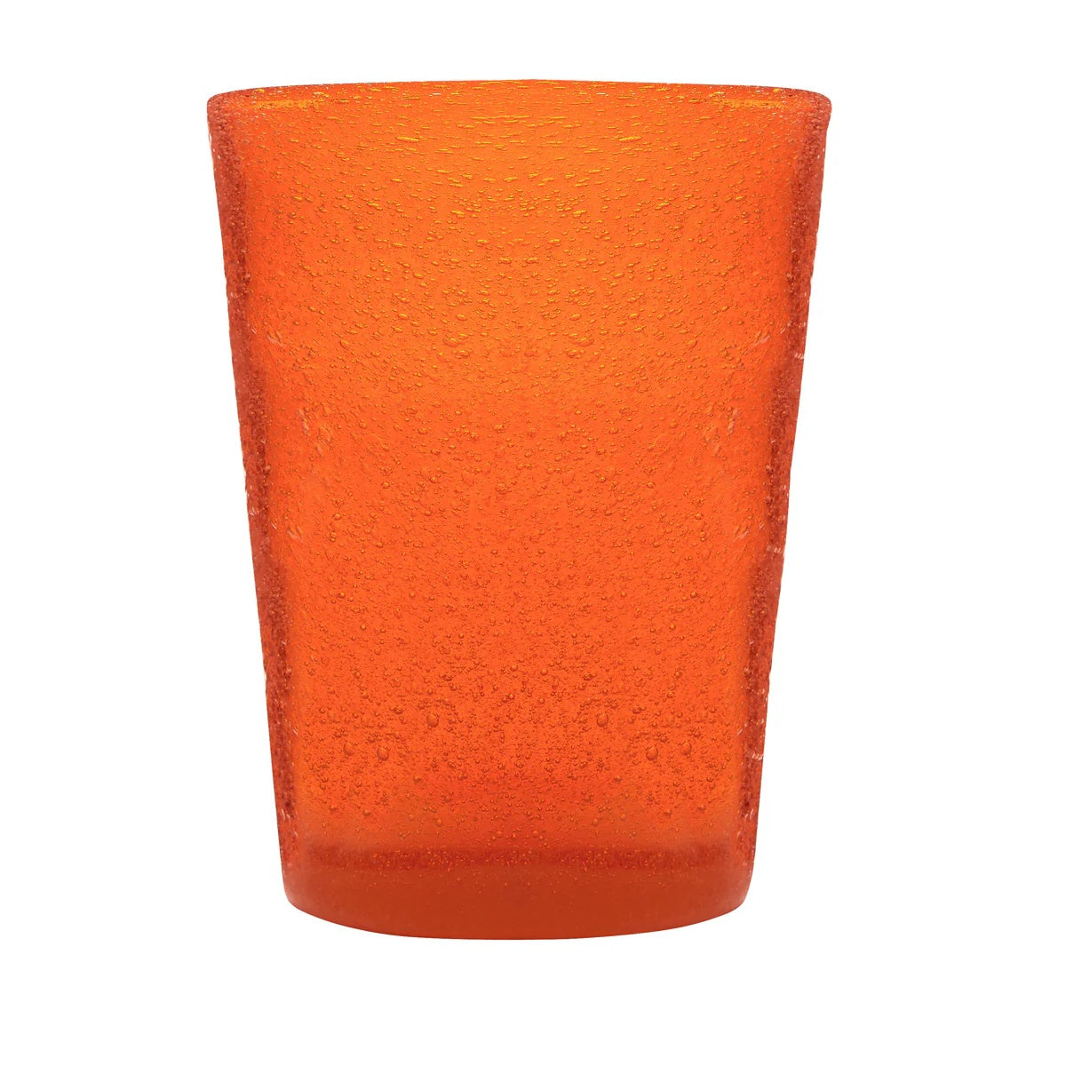 Vaso Zani Serafino Tumbler Agua Naranja en Pasta de Vidrio Hecho a Mano