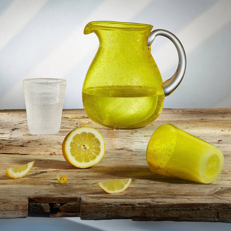 Vaso Zani Serafino Memento Yellow Transparent 30cl en Pasta de Vidrio
