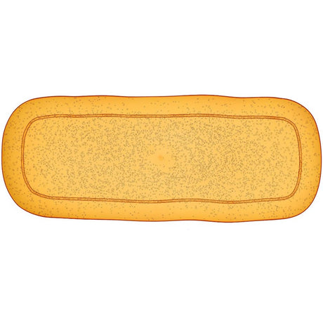 Zani Serafino Bandeja Rectangular Grande Memento Synth en Metacrilato Color Mandarina