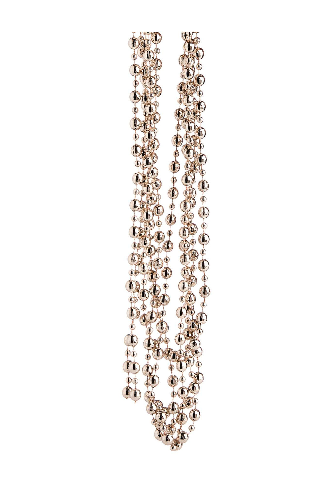 ARPIMEX Collar Navidad Perlas Plástico D 8 Mm 2,7 Mt Oro Claro