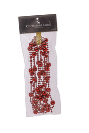 Collar Navideño ARPIMEX Perlas Plástico D 14 Mm 2,7 Mt Rojo