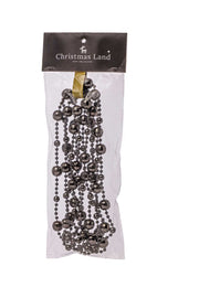 ARPIMEX Collar Navidad Perlas Plástico Ø 14 mm 2,7 m Plata