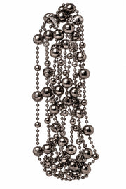 ARPIMEX Collar Navidad Perlas Plástico Ø 14 mm 2,7 m Plata