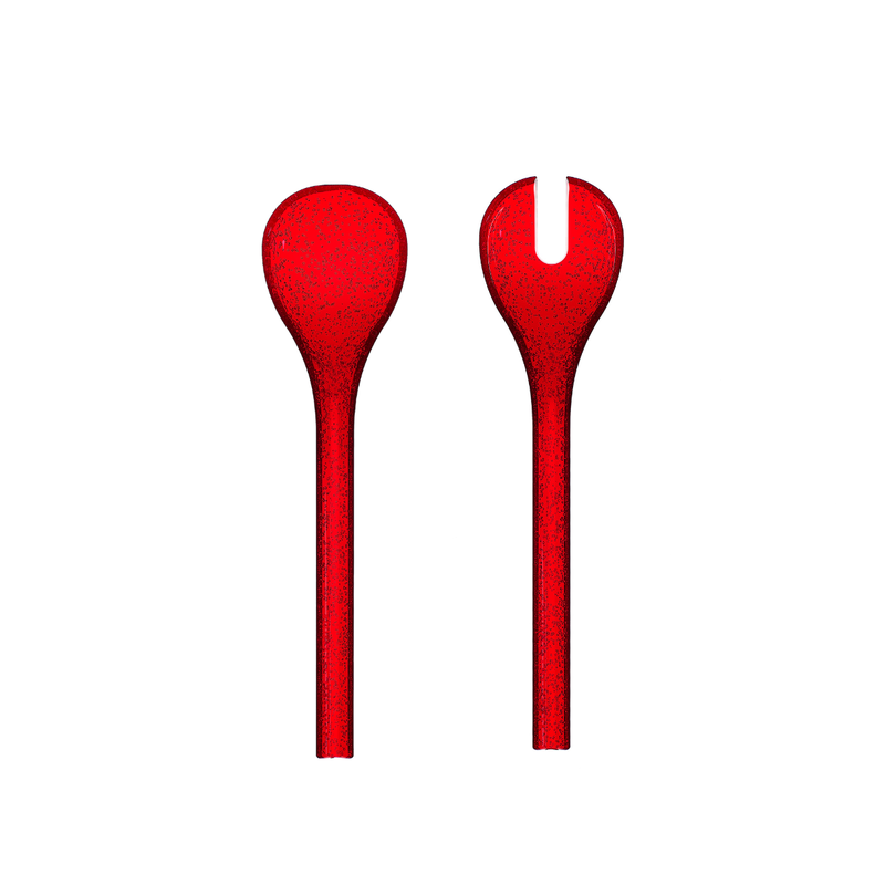 Zani Serafino Cubiertos de Ensalada Salad Server Me Synth Metacrilato Rojo