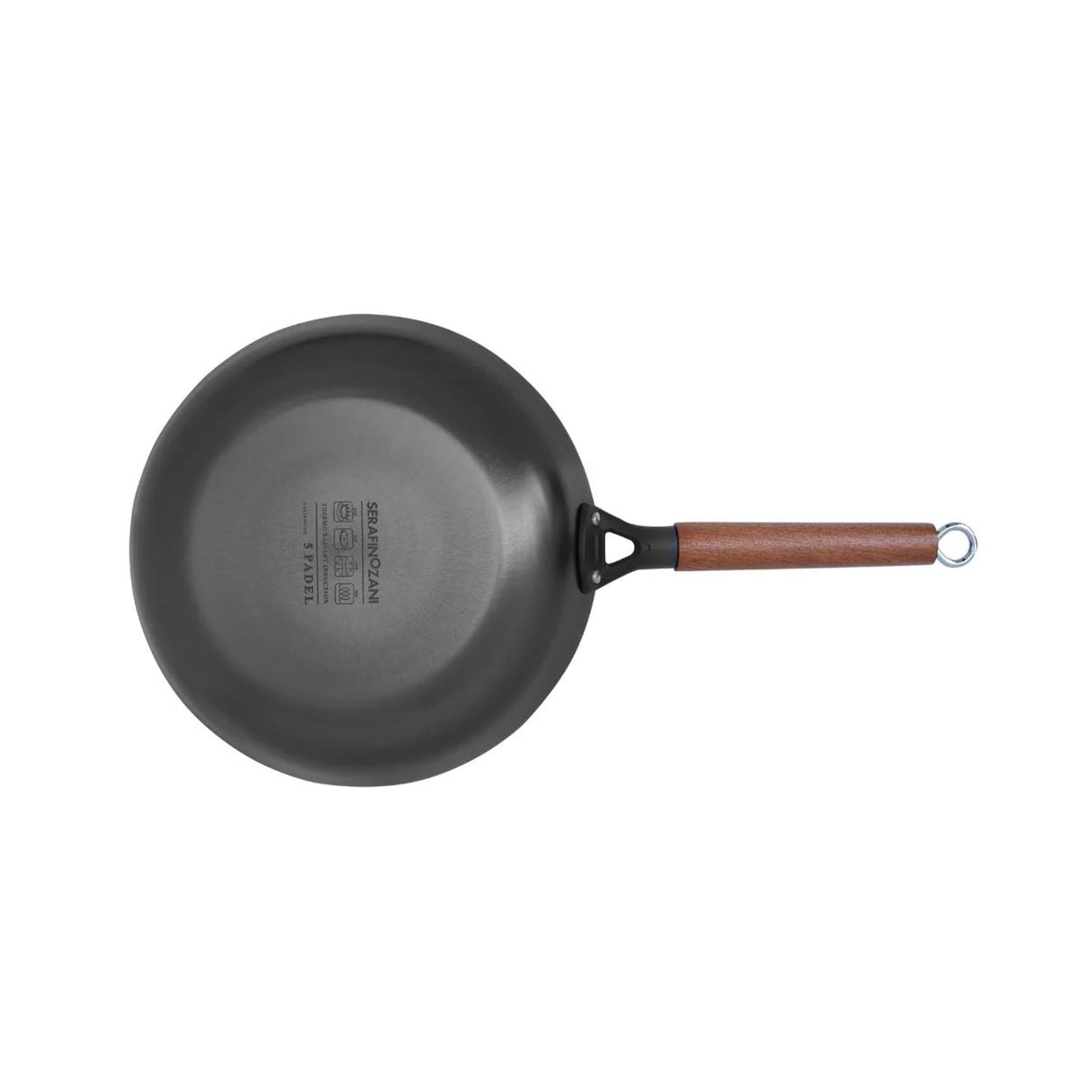 Sartén Zani Serafino 5 Padel de Hierro cm 28 Mango de Madera