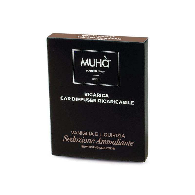 Muhà Refill Profumatore Auto Vaniglia e Liquirizia Ricarica Auto